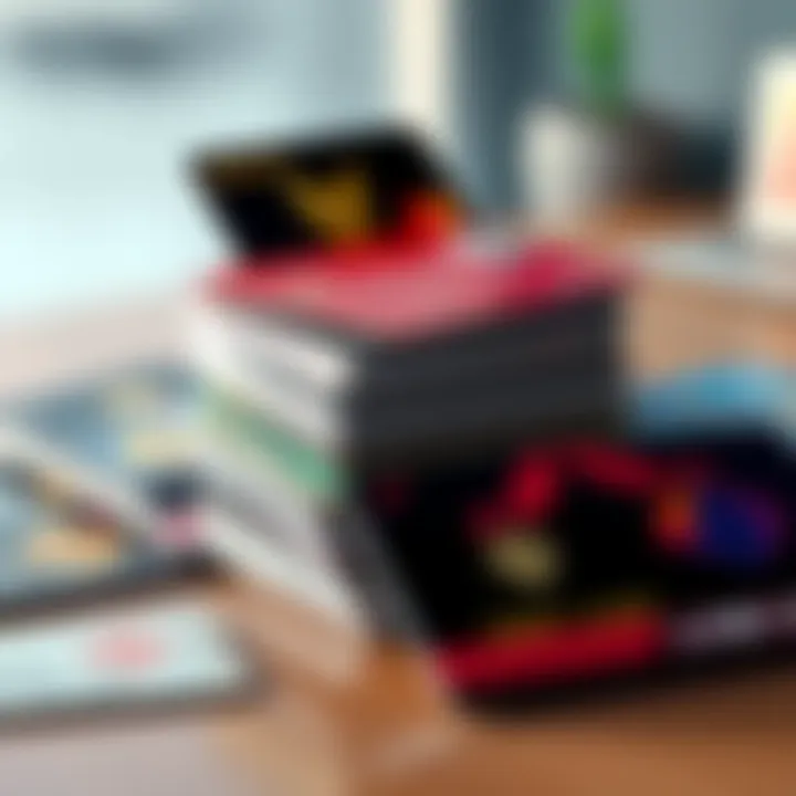 A collection of various crypto debit cards displayed on a table, highlighting their different designs and logos