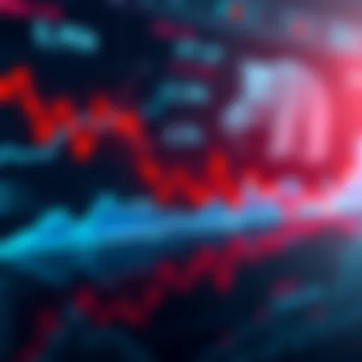 Graph showing three consecutive quarters of decline in cryptocurrency value with a bear icon representing downturn