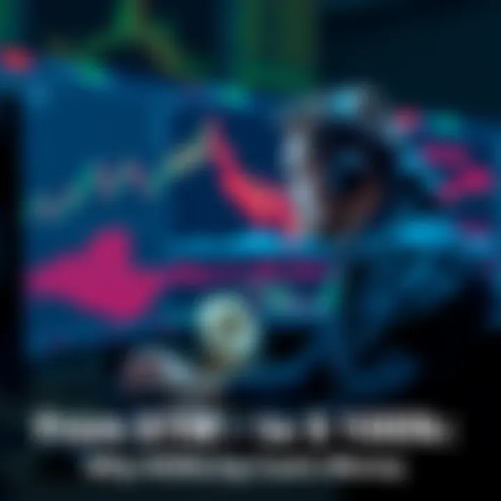 Crypto Developer Reflects on Portfolio Loss A crypto developer looking at a declining graph on a computer screen, symbolizing the drop in his investment value, with charts and coins in the background.