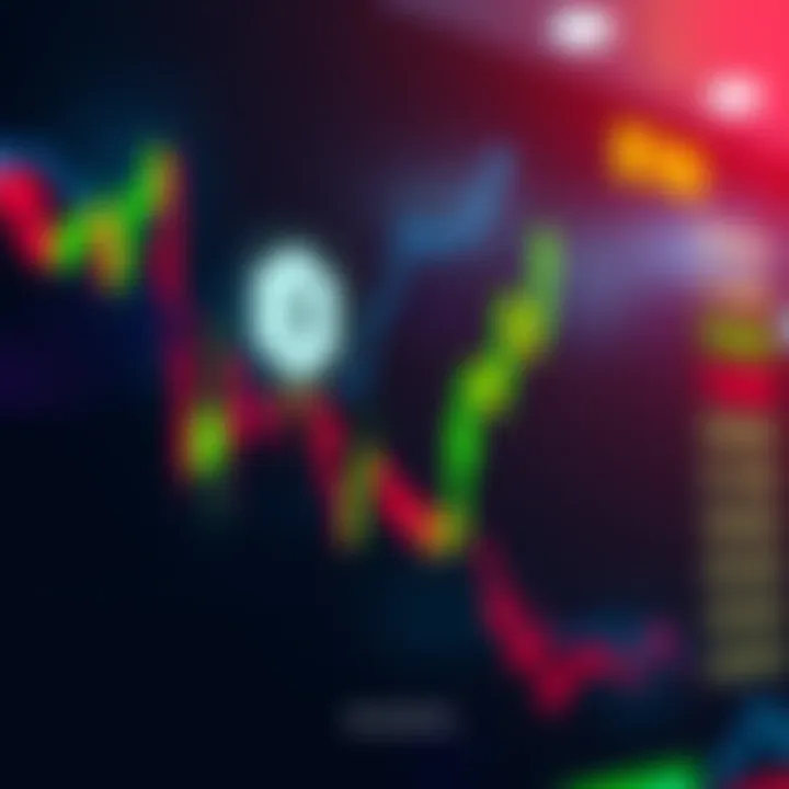 A stock market chart showing a downward trend with the Blockfills logo, indicating financial struggles in the crypto industry.