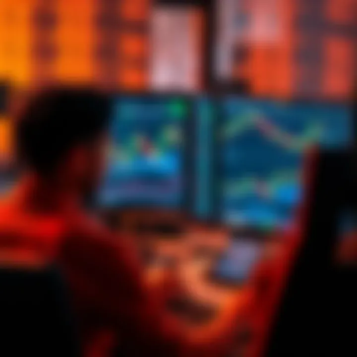 Individual examining cryptocurrency charts on a computer screen, reflecting on their first week in crypto trading