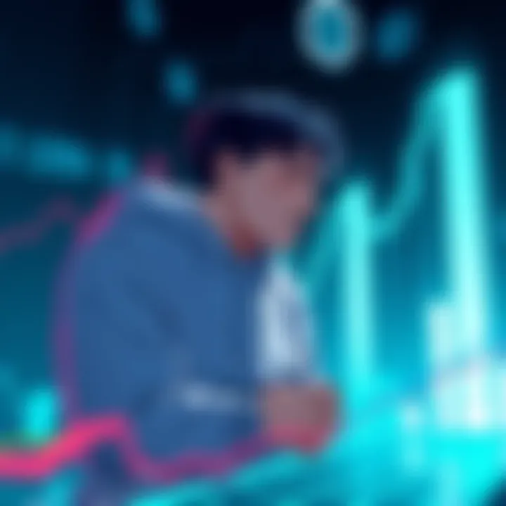 Illustration showing rising gas fees affecting a blockchain protocol, with a frustrated user trying to onboard, surrounded by graphs of increasing costs.