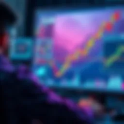 A person analyzing cryptocurrency charts on a computer screen, illustrating long-term investment strategies.