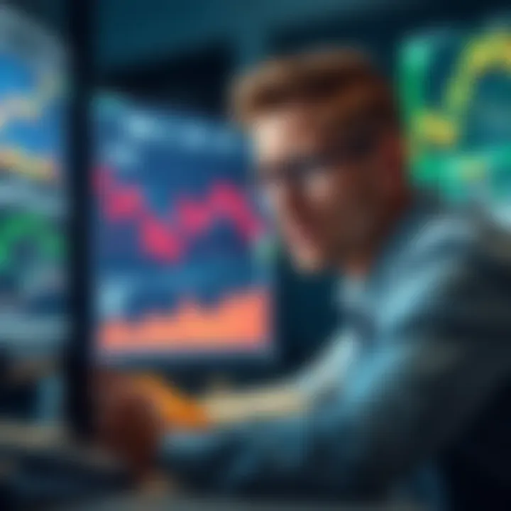 Crypto Investment Mistakes A person looking frustrated while analyzing crypto charts on a computer, representing the challenges new investors face.