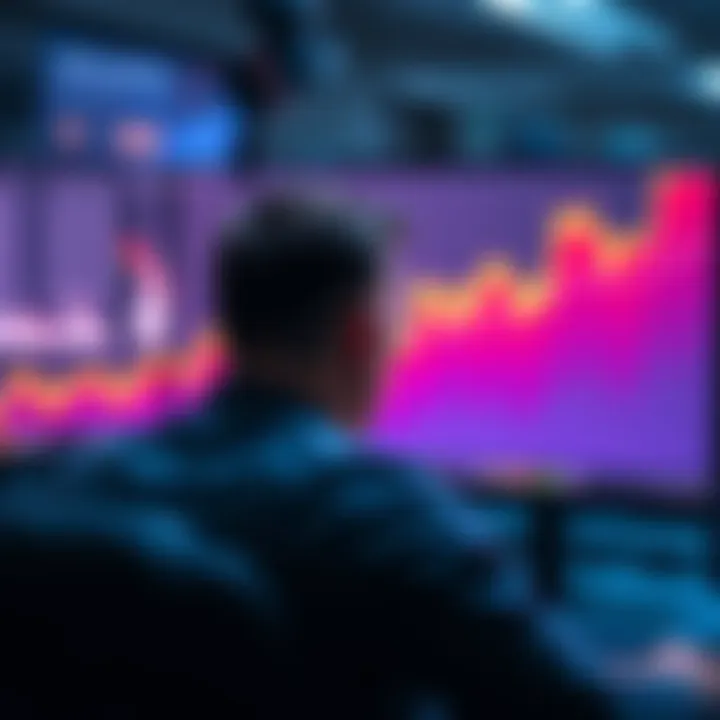 A person looking at a rising cryptocurrency graph on a computer screen, contemplating investment decisions