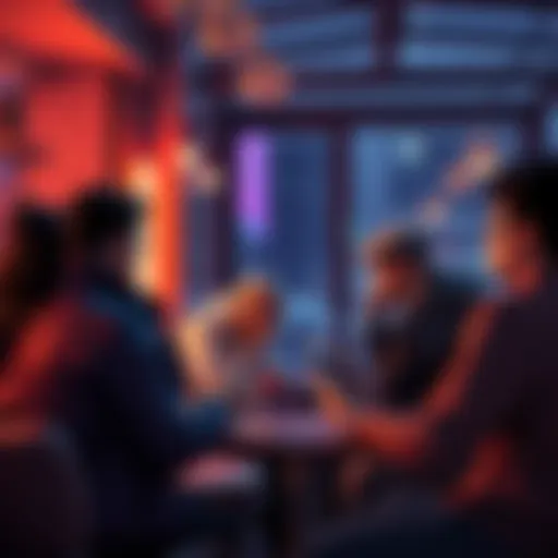 A group of individuals sharing their experiences about losing ERC-20 tokens in a hack at a cafe.