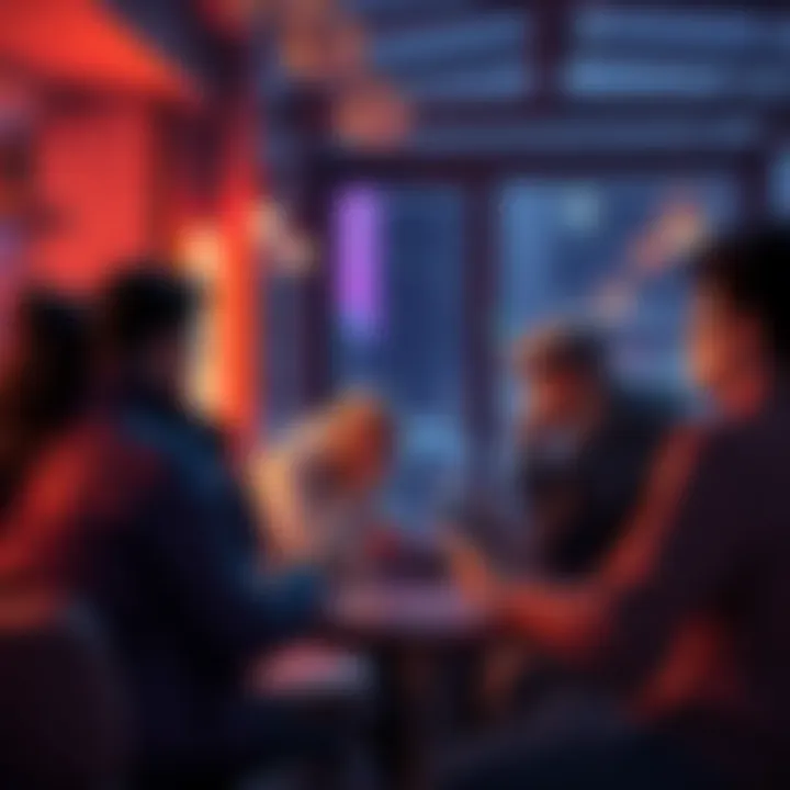A group of individuals sharing their experiences about losing ERC-20 tokens in a hack at a cafe.