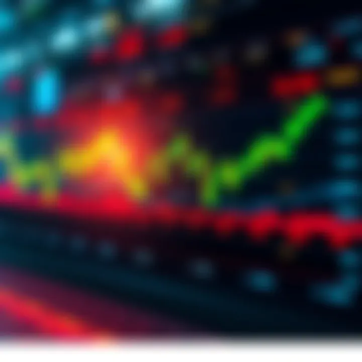 A graphic showing fluctuating crypto market trends with bullish indicators and community discussions.