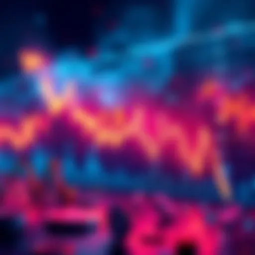 A graphic showing a downward trend in cryptocurrency prices with a chart and dollar signs fading away.