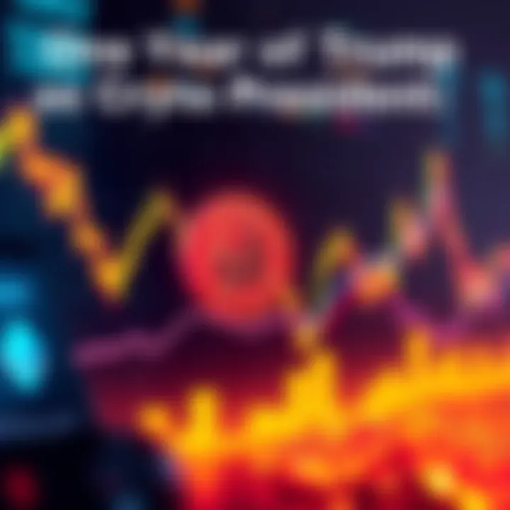Crypto Market Decline Graph showing Bitcoin and Ethereum prices dropping, symbolizing the volatility in the crypto market under Trump's presidency.