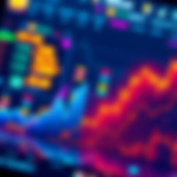 Crypto Market Decline A downward trend graph illustrating the decline in cryptocurrency value amidst rising interest in stocks and AI technologies.