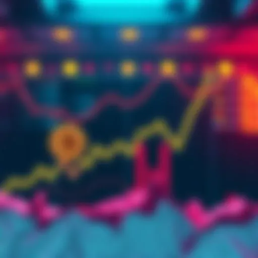 A graph showing the downward trend of various cryptocurrencies with Bitcoin leading the decline, illustrating the speculative nature of the market.