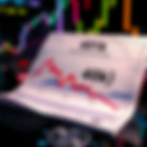 Graph showing a decline in cryptocurrency values alongside a 401k retirement fund document