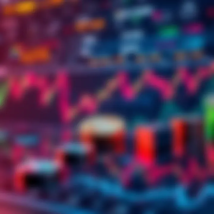 An overview of the cryptocurrency market with charts and coins representing recent developments