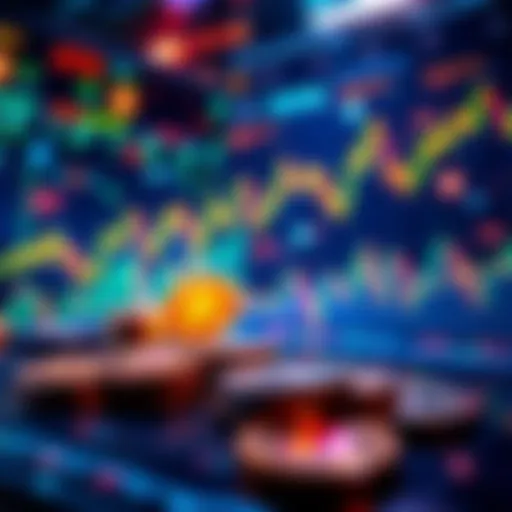 A digital representation of cryptocurrency trends showcasing various coins and graphs indicating market movements in 2026