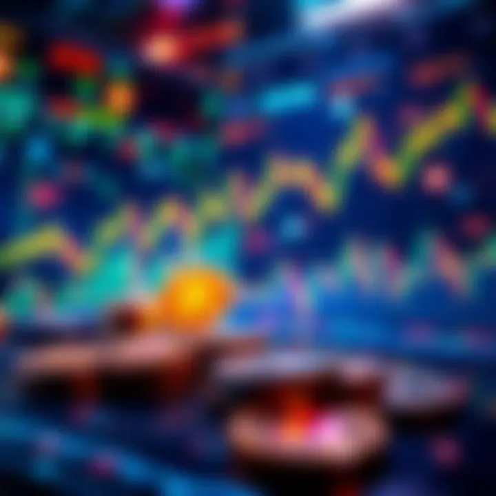 A digital representation of cryptocurrency trends showcasing various coins and graphs indicating market movements in 2026