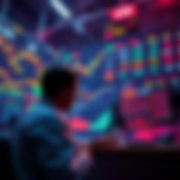 Traders observing market charts and crypto prices amid concerns over geopolitical tensions with Iran.