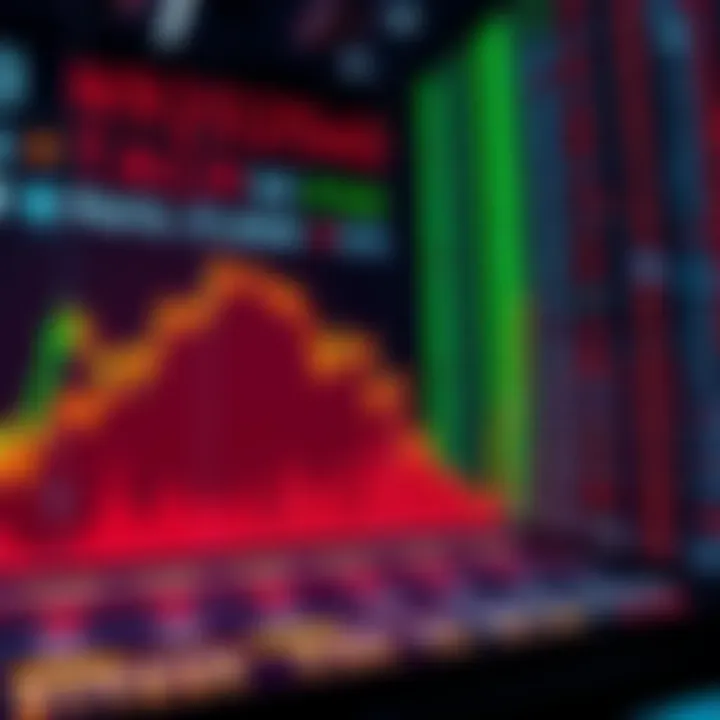 A chart showing a decline in cryptocurrency values alongside a rise in tech stock prices, symbolizing market stagnation.