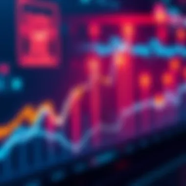 A chart showing upward movement in cryptocurrency values, with bull icons indicating bullish momentum and caution symbols for potential pullback.