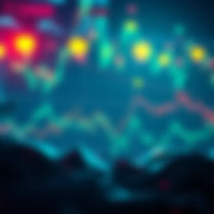 Graph showing a downward trend in cryptocurrency values amid rising geopolitical tensions related to Iran.