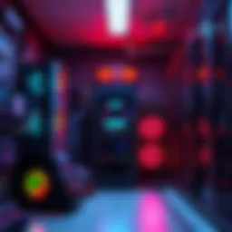 Crypto Mining Setup A comparison of a home crypto mining rig and a professional hosting facility, showing equipment and electricity meters, highlighting the differences in profitability.