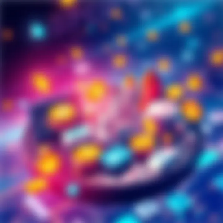 An illustration showing various businesses using crypto payments with stablecoins and digital wallets for transactions