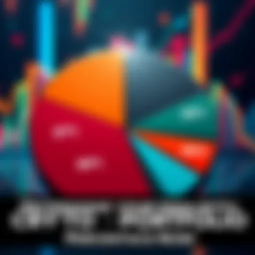 A pie chart showing different percentages for investment allocation in cryptocurrency alongside stocks and bonds.