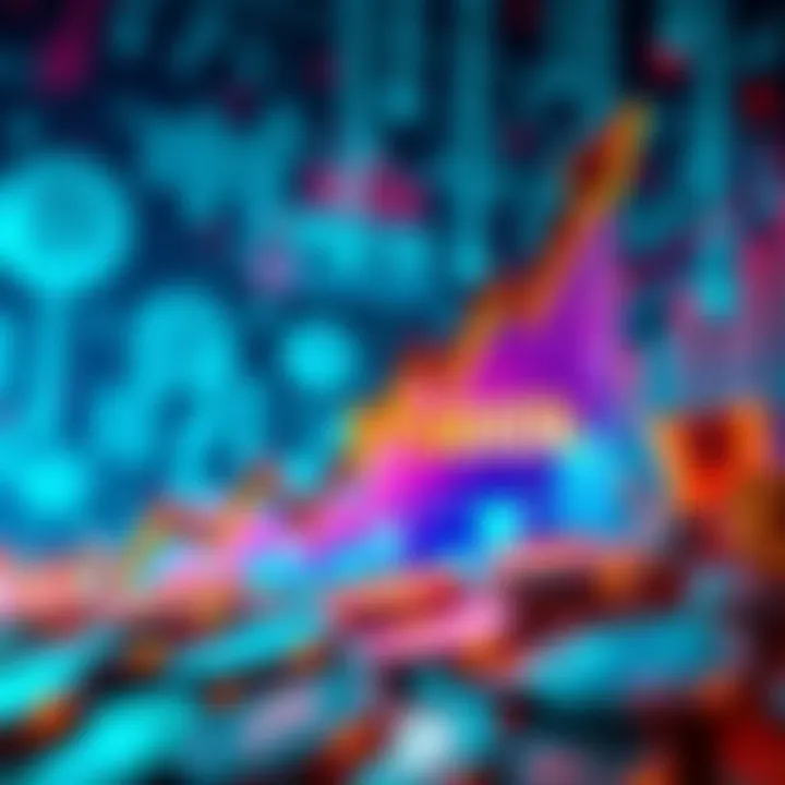 A graphic showing a rising graph against a backdrop of digital coins, illustrating the achievement of a $100k crypto portfolio.