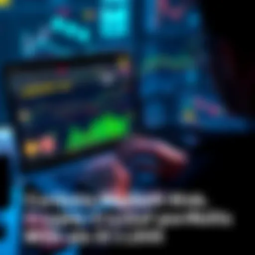 A person analyzing different cryptocurrencies on a laptop, with charts and graphs displayed on the screen, symbolizing investment strategies.