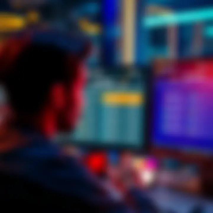 A person looking at a computer screen showing a crypto reconciliation platform with fee options