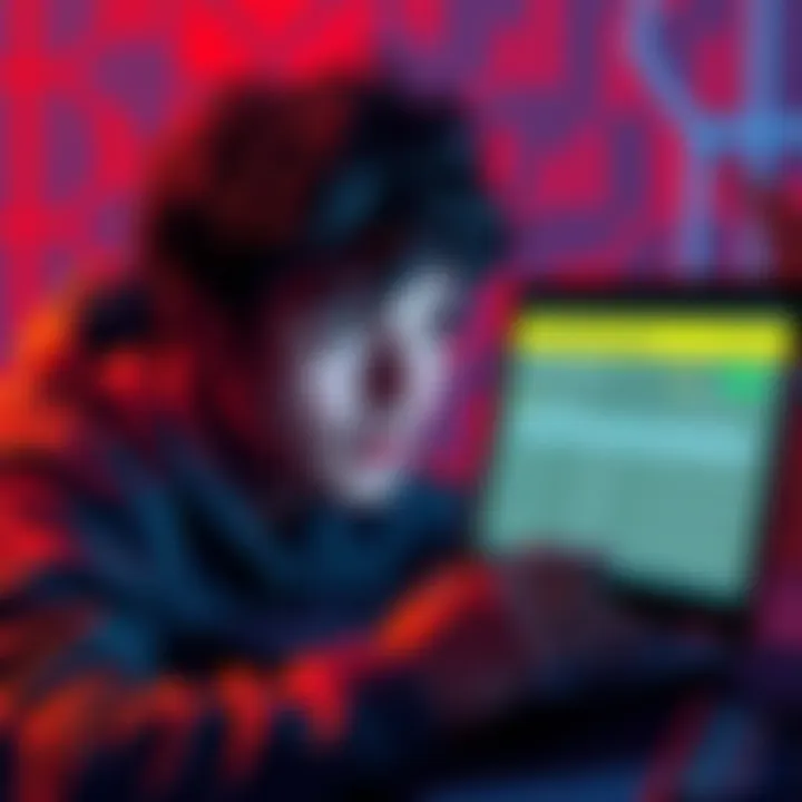 A person looking worried about sending cryptocurrency to the wrong network, with a laptop showing transaction details on the screen