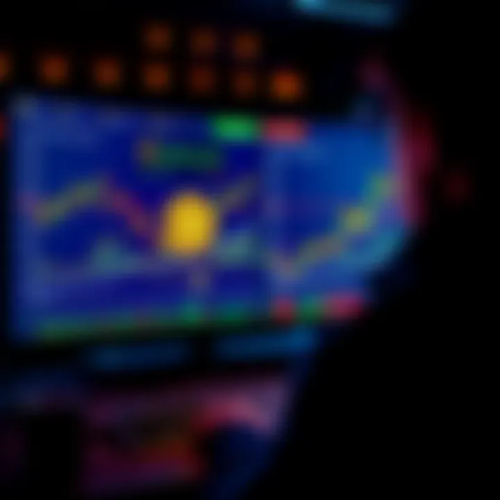 Person analyzing cryptocurrency charts with a focus on Bitcoin and Ethereum, highlighting a stablecoin transition.