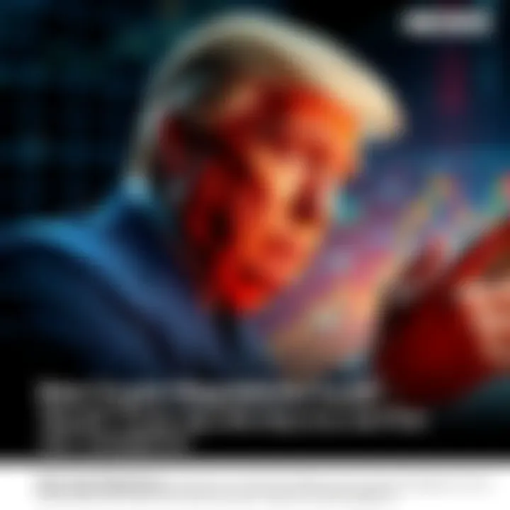 A businessman looking at a cryptocurrency graph, symbolizing market changes due to new regulations