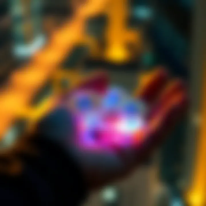 A person holding a digital representation of algo tokens, symbolizing limited access for one million individuals.