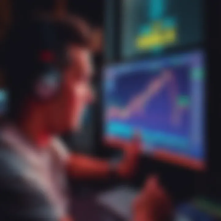 A distressed crypto trader looking at a computer screen showing a sharp decline in a meme coin's value with Kanye West theme