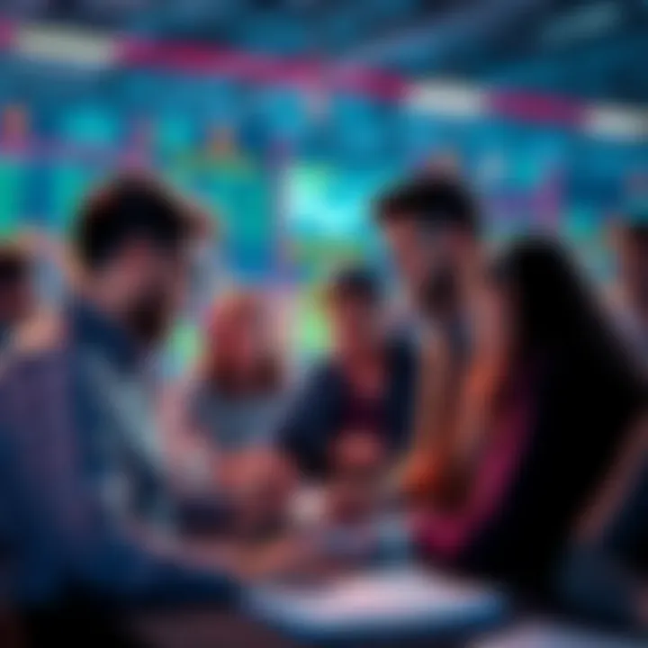 People sharing trading tips and insights in a lively crypto discussion