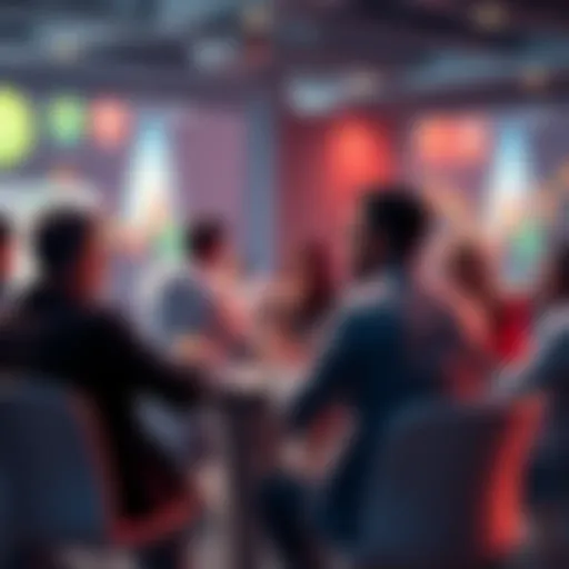 Group of people sharing cryptocurrency trading tips in a forum setting