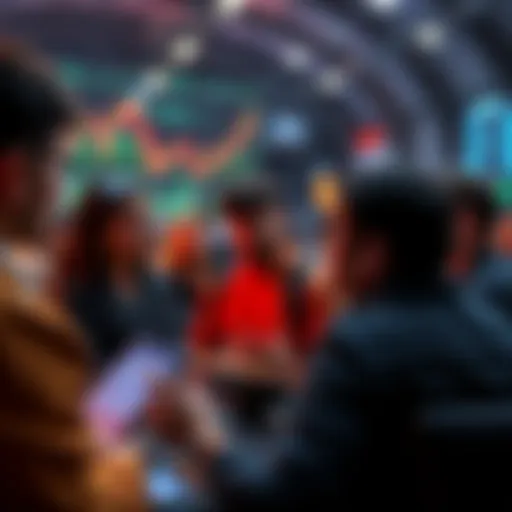 People discussing cryptocurrency trading tips and trends with caution in a digital forum.