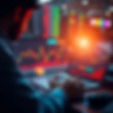Crypto Trading Insights A trader analyzing crypto market trends with charts and graphs on a laptop