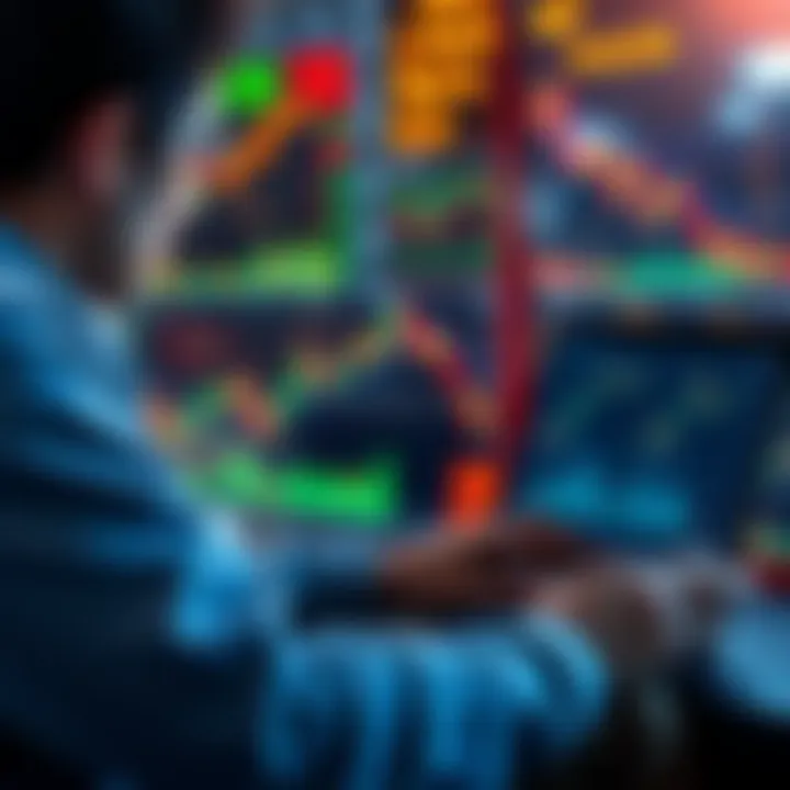 Crypto Trading Strategies A person looking at cryptocurrency charts on a laptop, reflecting on their trading strategy during a dull market period.