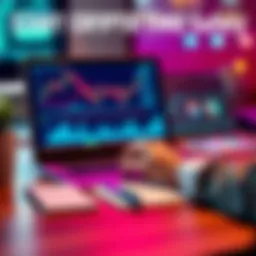 A person analyzing cryptocurrency charts and graphs on a laptop with a notebook and pen beside them, focusing on safe trading methods.