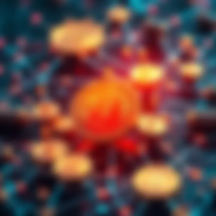 A visual representation of changing trust dynamics in cryptocurrency, featuring digital coins and interconnected networks.