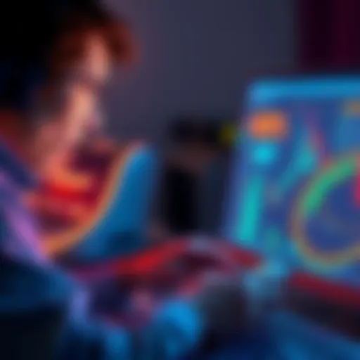 A graphic showing a person looking worried while checking their digital wallet on a computer, indicating a loss of funds in cryptocurrency due to phishing.