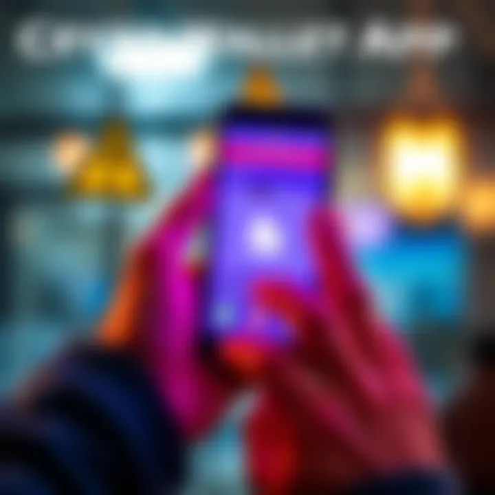 A person examining a smartphone displaying a crypto wallet app with warning signs around it, symbolizing concerns like hidden fees and permissions.