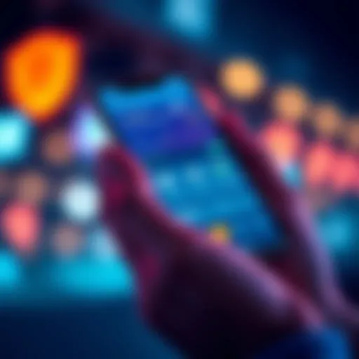 Person holding a phone with crypto wallet app A close-up of a person's hand holding a smartphone displaying a crypto wallet app, emphasizing the importance of security measures in digital finance.