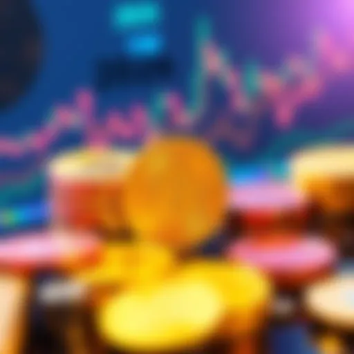 A digital representation of cryptocurrency coins and graphs showing growth, symbolizing innovation and investment in 2026