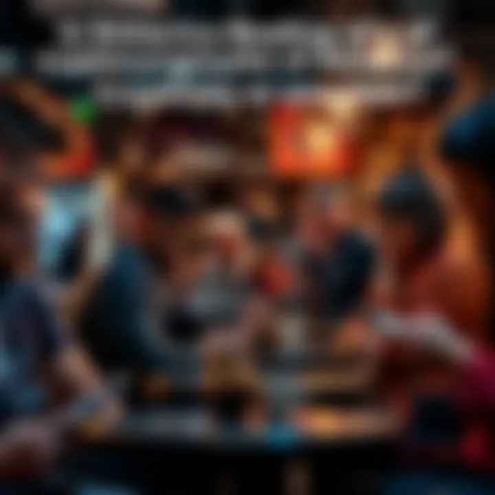 People using mobile devices to transact with cryptocurrencies at a coffee shop