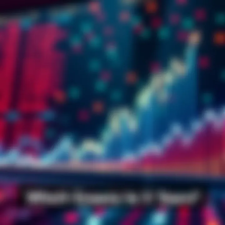 Graph showing cryptocurrency growth trends with ETF symbols in the background