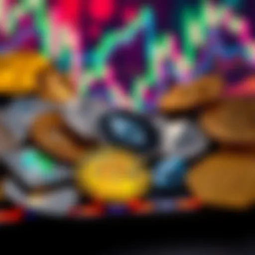 Cryptocurrency Investments A mix of popular cryptocurrencies like Bitcoin and Ethereum on a digital display, representing investment options for people in 2026.