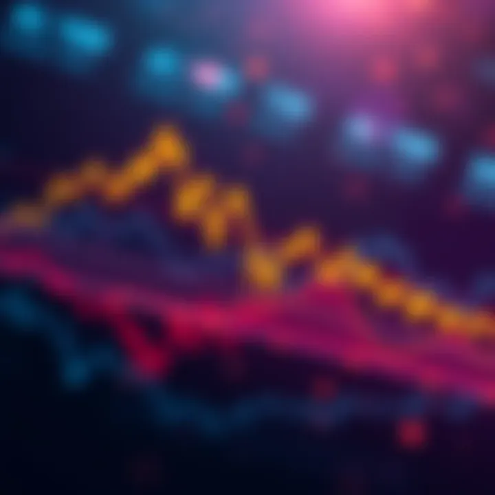 Graph showing cryptocurrency price trends during alt season with upward and downward movements